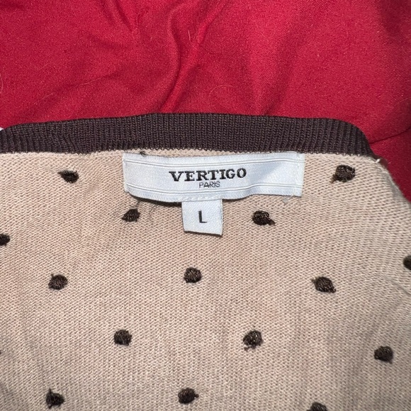 Vertigo Paris Beige Polka Dot Cardigan - Picture 2 of 5